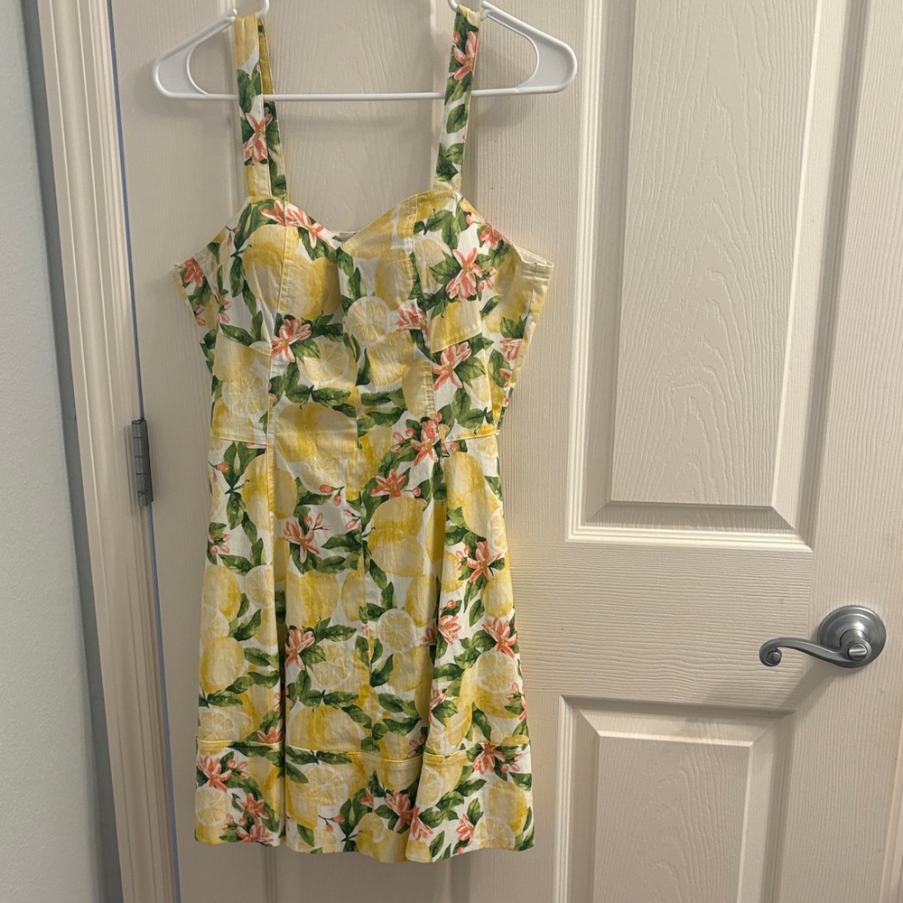 Yellow flowered sundress